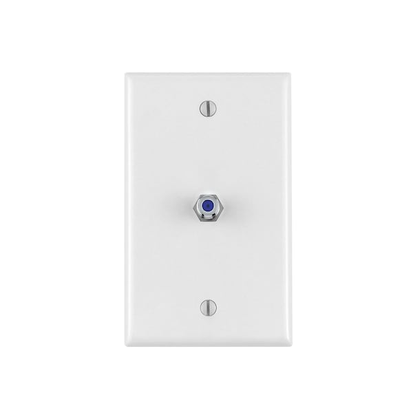 Leviton Leviton White Plastic Coax/Phone Telephone/Video Wall Plate 1 pk 80781-00W - main